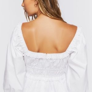 Peasant sleeve crochet top